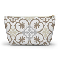 Portugal Tile Accessory Pouch w T-bottom in Brown